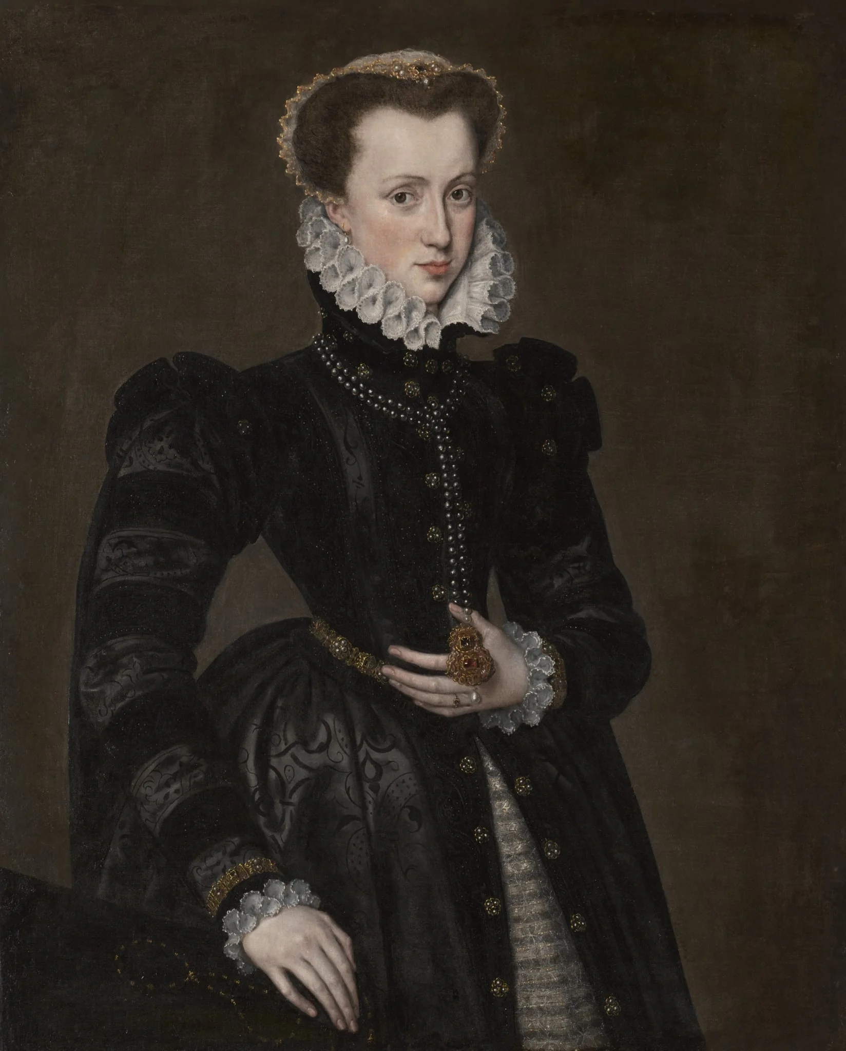 Portrait of a Court Lady, by Follower of Antonis Mor, oil, 1565