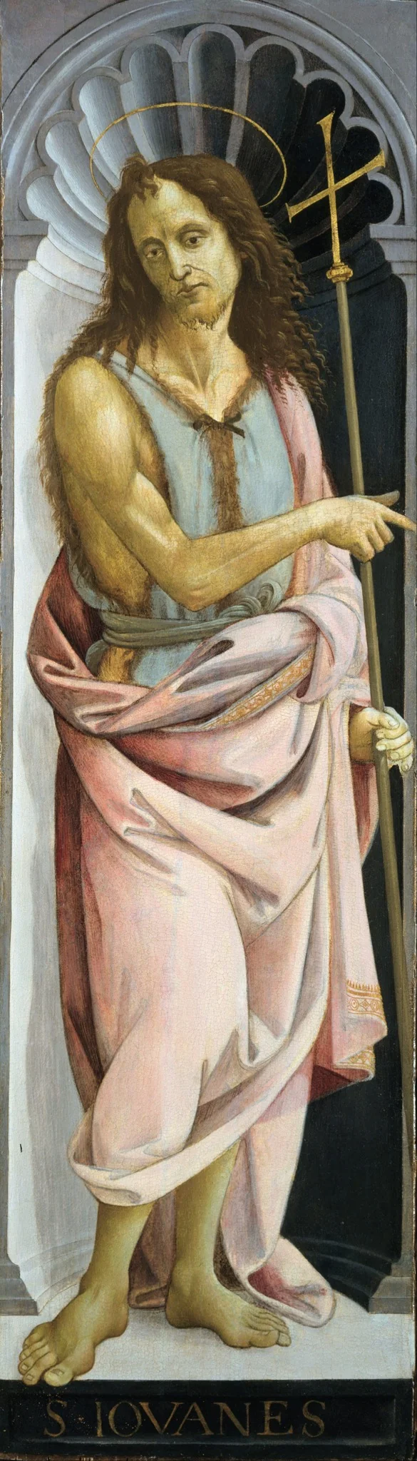 Saint John the Baptist, by Bartolomeo di Giovanni, tempera, 1496