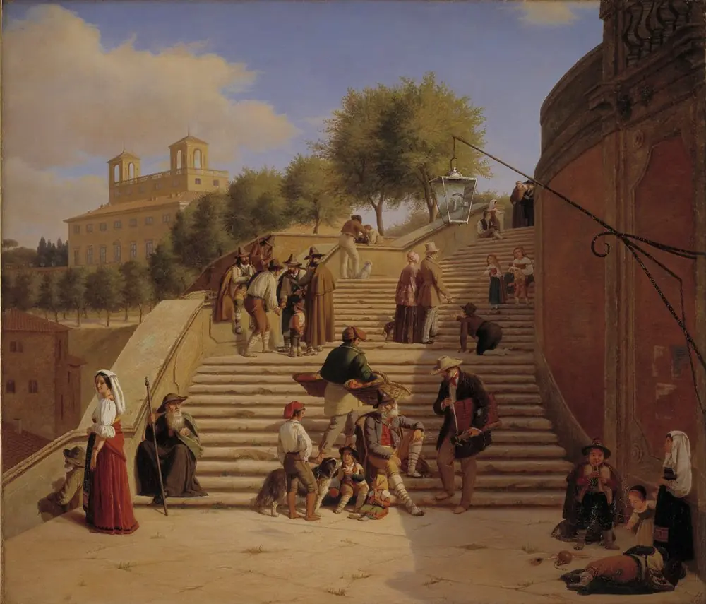 The Upper Flights of the Spanish Steps in Rome