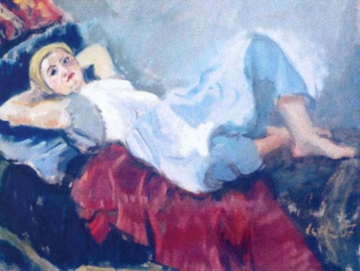 Femeia pe sofa, by Iosif Iser, unspecified, 1937