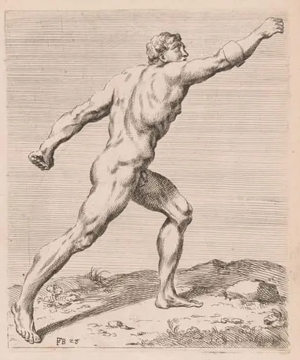 The Borghese Gladiator, side view, turned to right [plate 28]