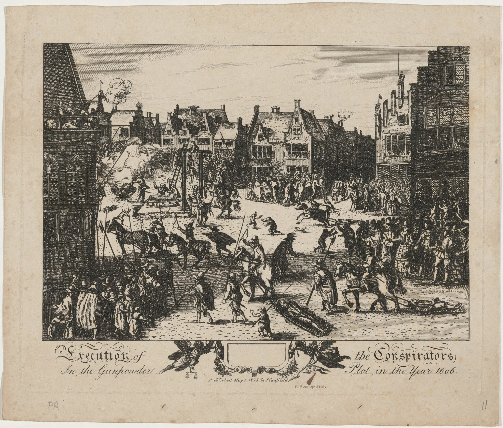 Execution of the Gunpowder Conspirators, by R. Romney, 1795