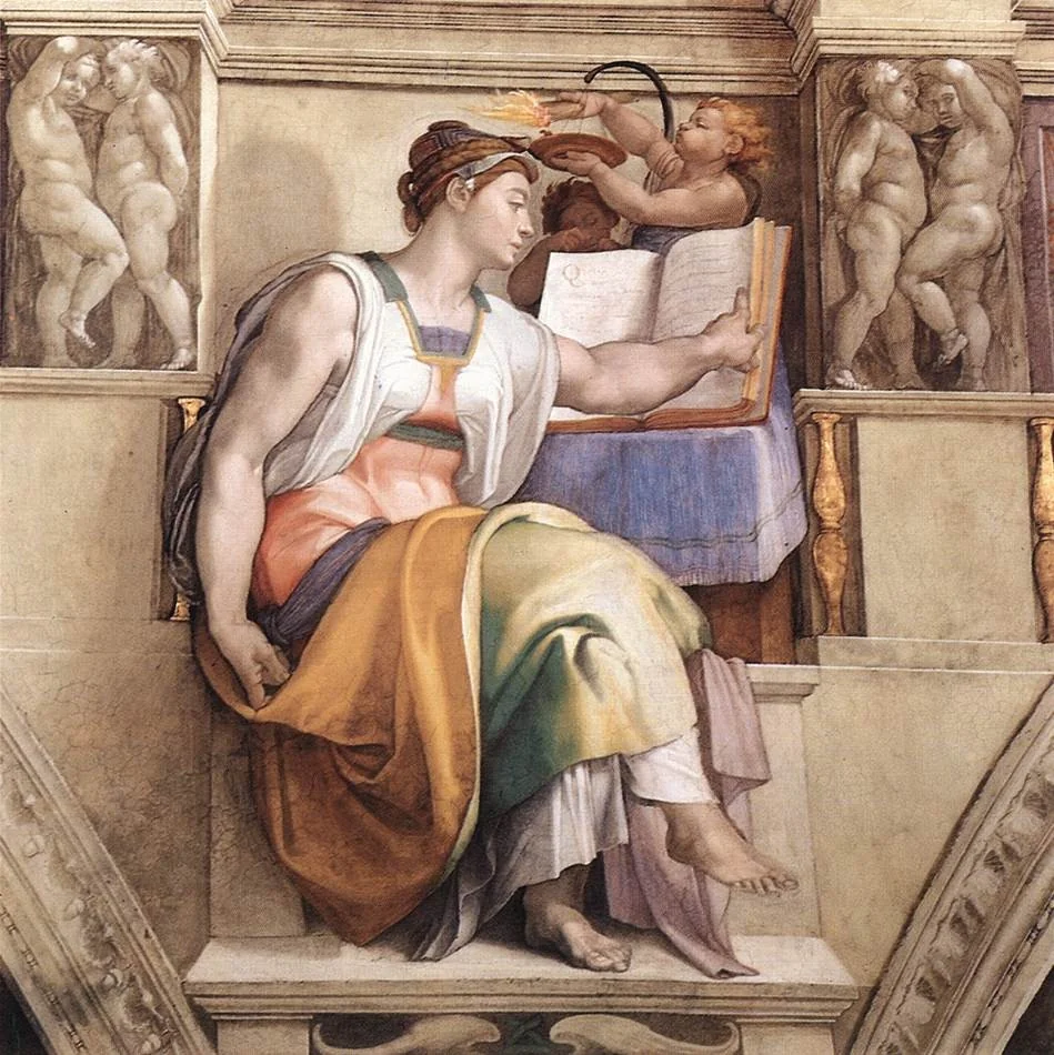 Erythraean Sibyl, by Michelangelo, unspecified, 1508