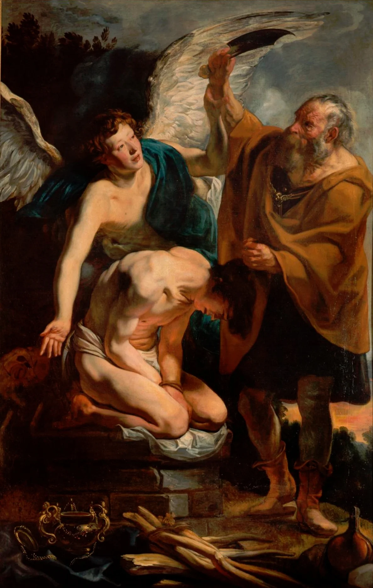The Sacrifice of Isaac, by Jacob Jordaens, oil, 1620