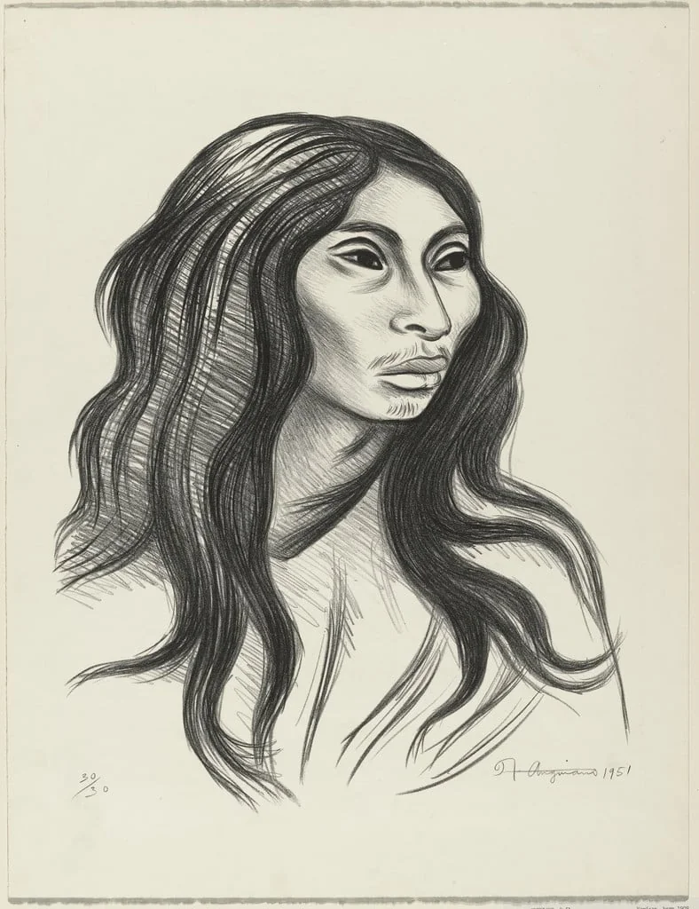 Untitled, by Raúl Anguiano, ink, 1951
