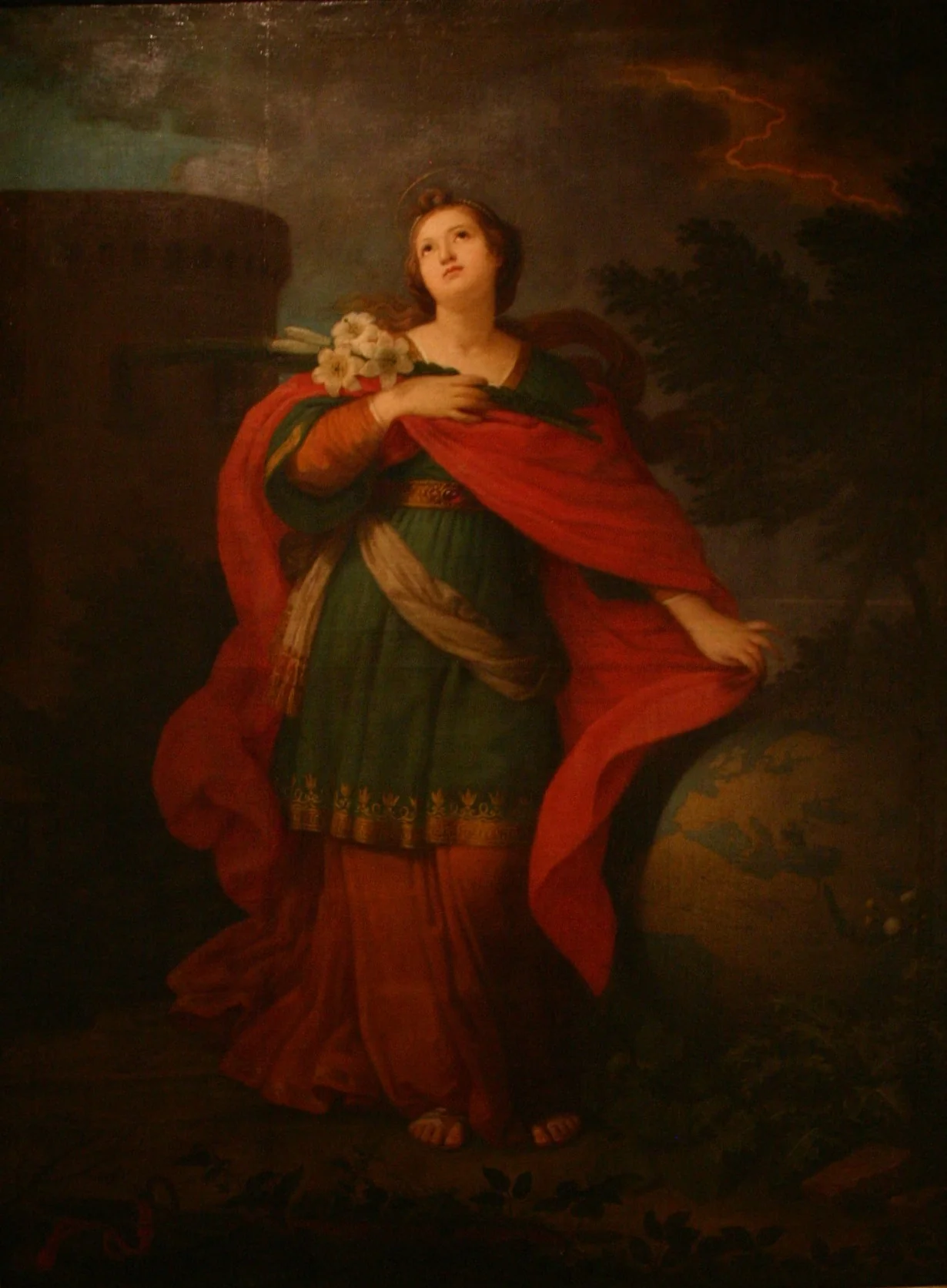Santa Bárbara, by Vieira Lusitano, oil, 1736