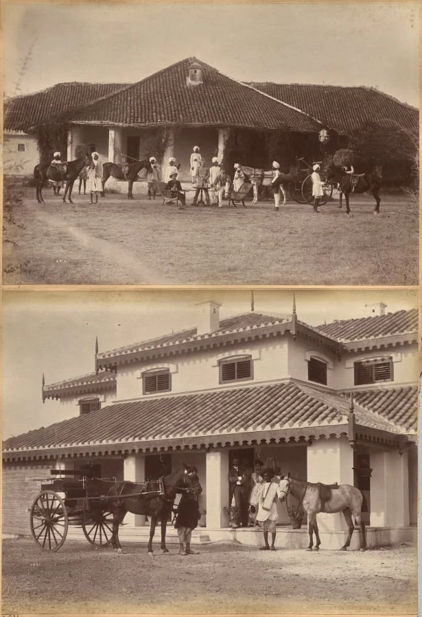 Dr. Morris and party, Jhansi (recto); Mr. MacNull, Jhansi (verso), by Raja Deen Dayal, 1884