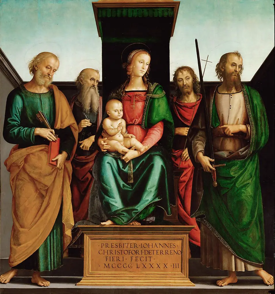 Mary with Child and Four Saints