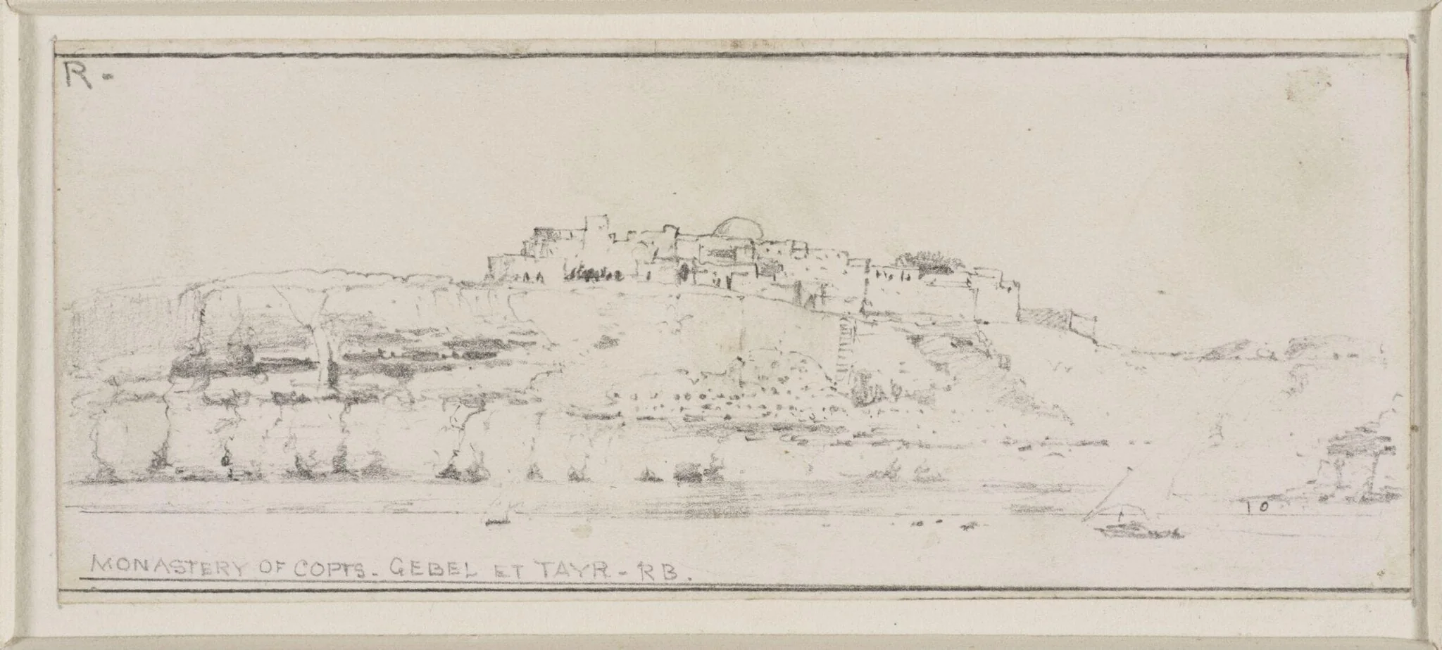 Monastery of Copts at Gebel et Tayr, by Edward William Cooke, 1874