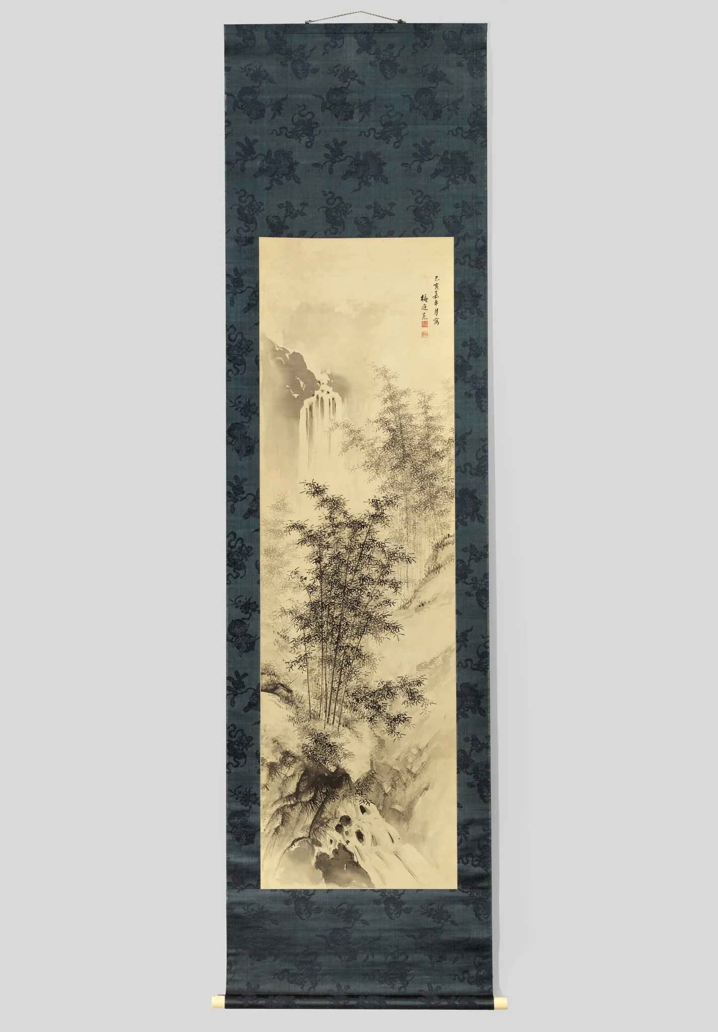 Summer Bamboo by a Waterfall