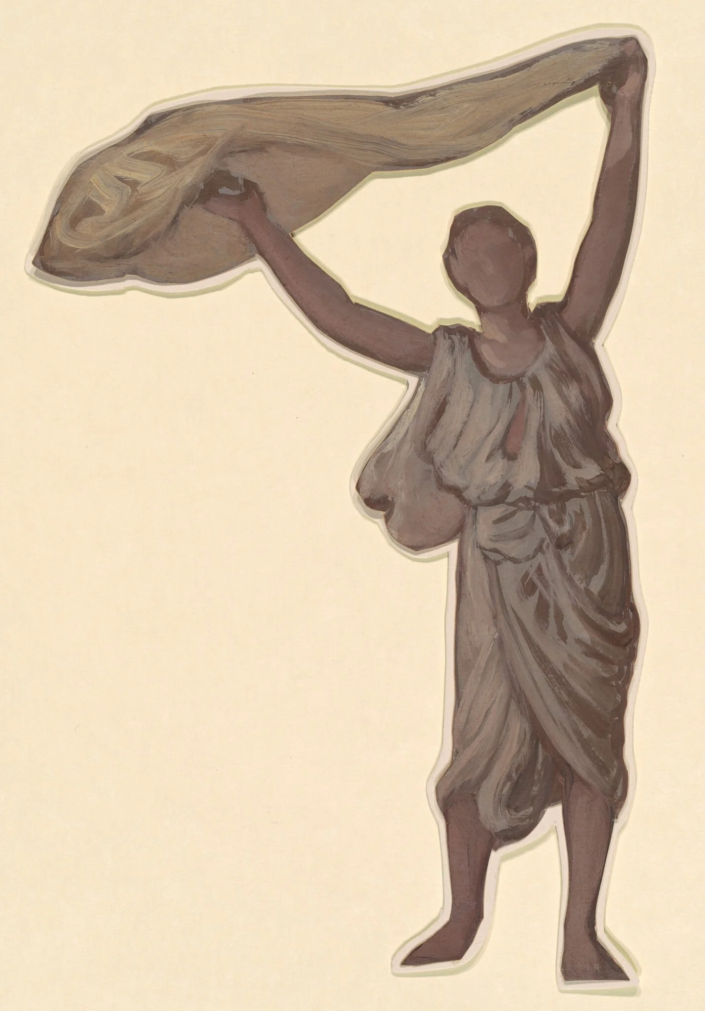 Study for "Greek Girls Bathing", by Elihu Vedder, oil, 1872