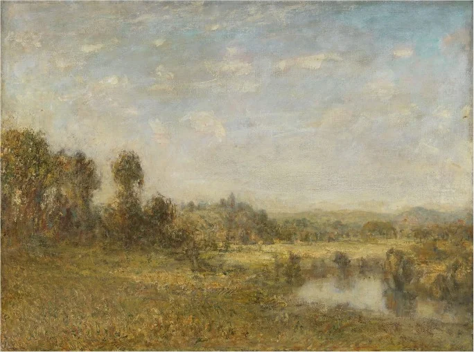A Country Scene with Pond, by Philip Wilson Steer, oil, 1910