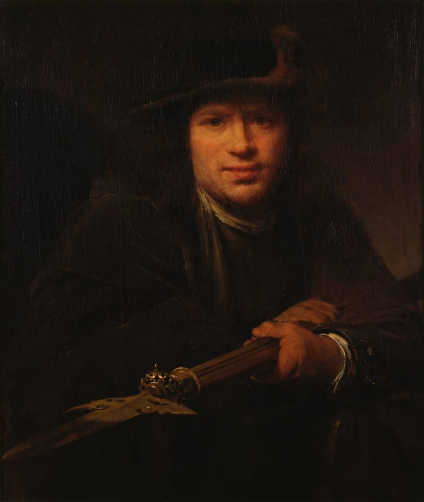 Man with a halberd, by Arent de Gelder, oil, 1694
