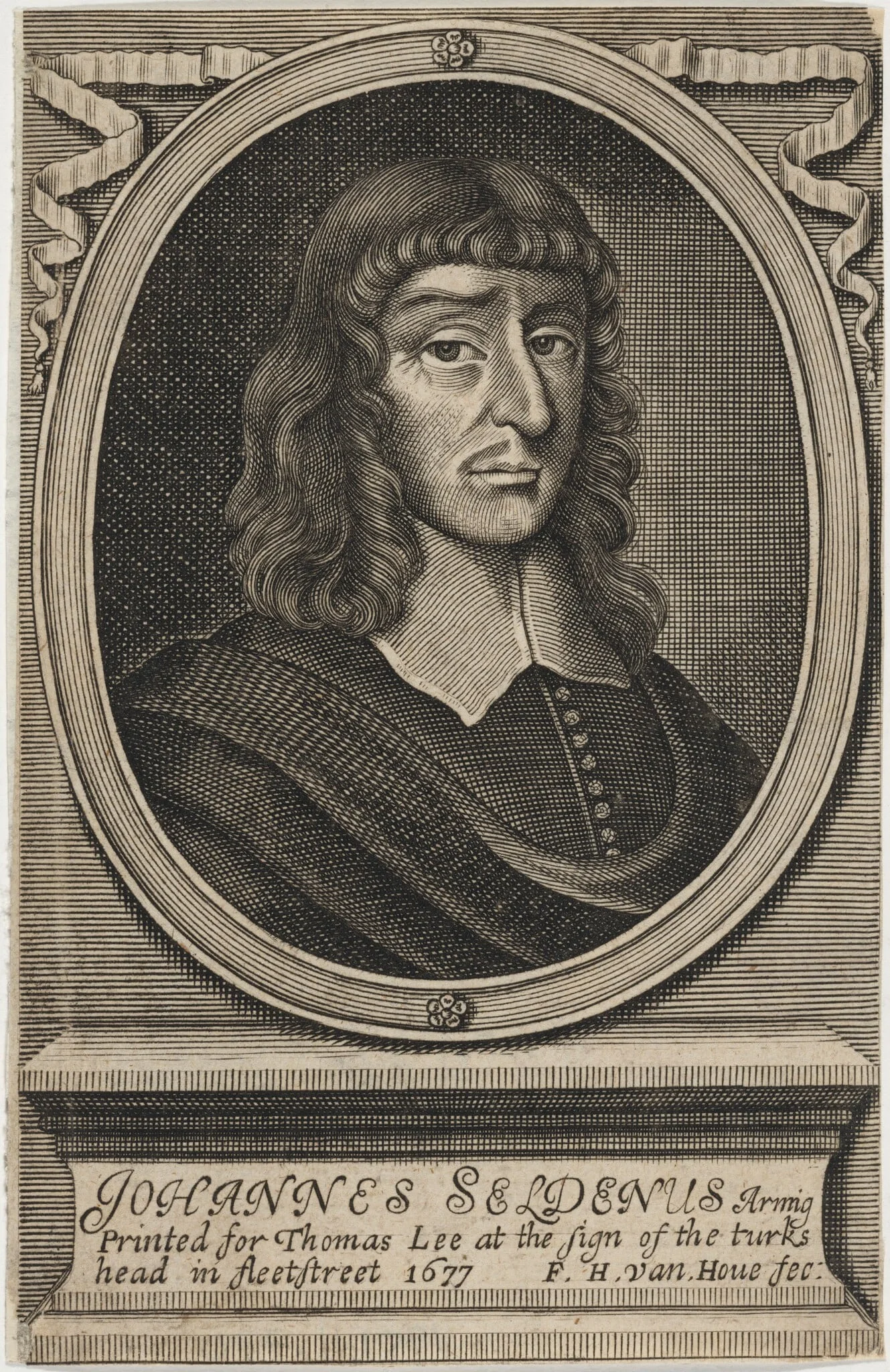 John Selden, by Frederik Hendrik van den Hove, ink, 1677