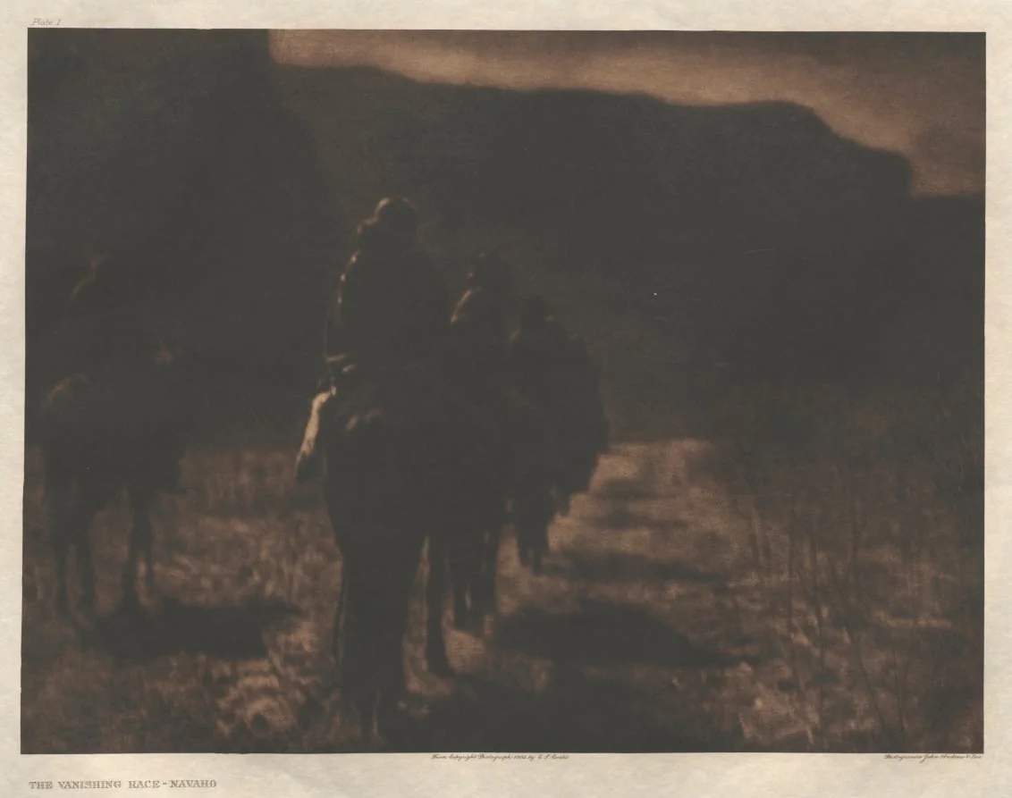 Portfolio I, Plate 1:  The Vanishing Race-Navajo, by Edward S. Curtis, 1904