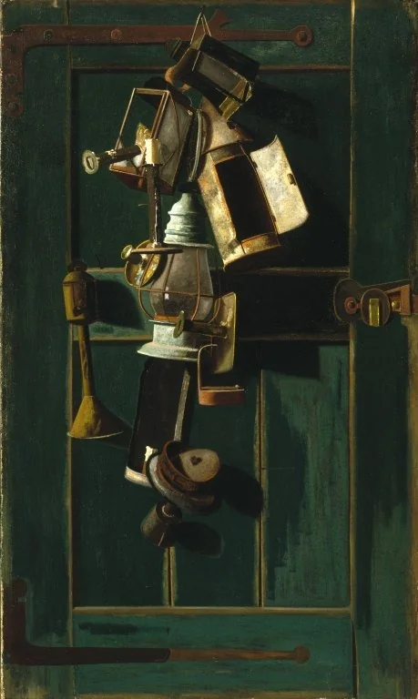 Door with Lanterns, by John F. Peto, oil, 1890