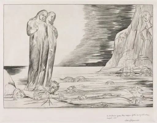 The Circle of the Traitors; Dante's Foot Striking Bocca degli Abbate