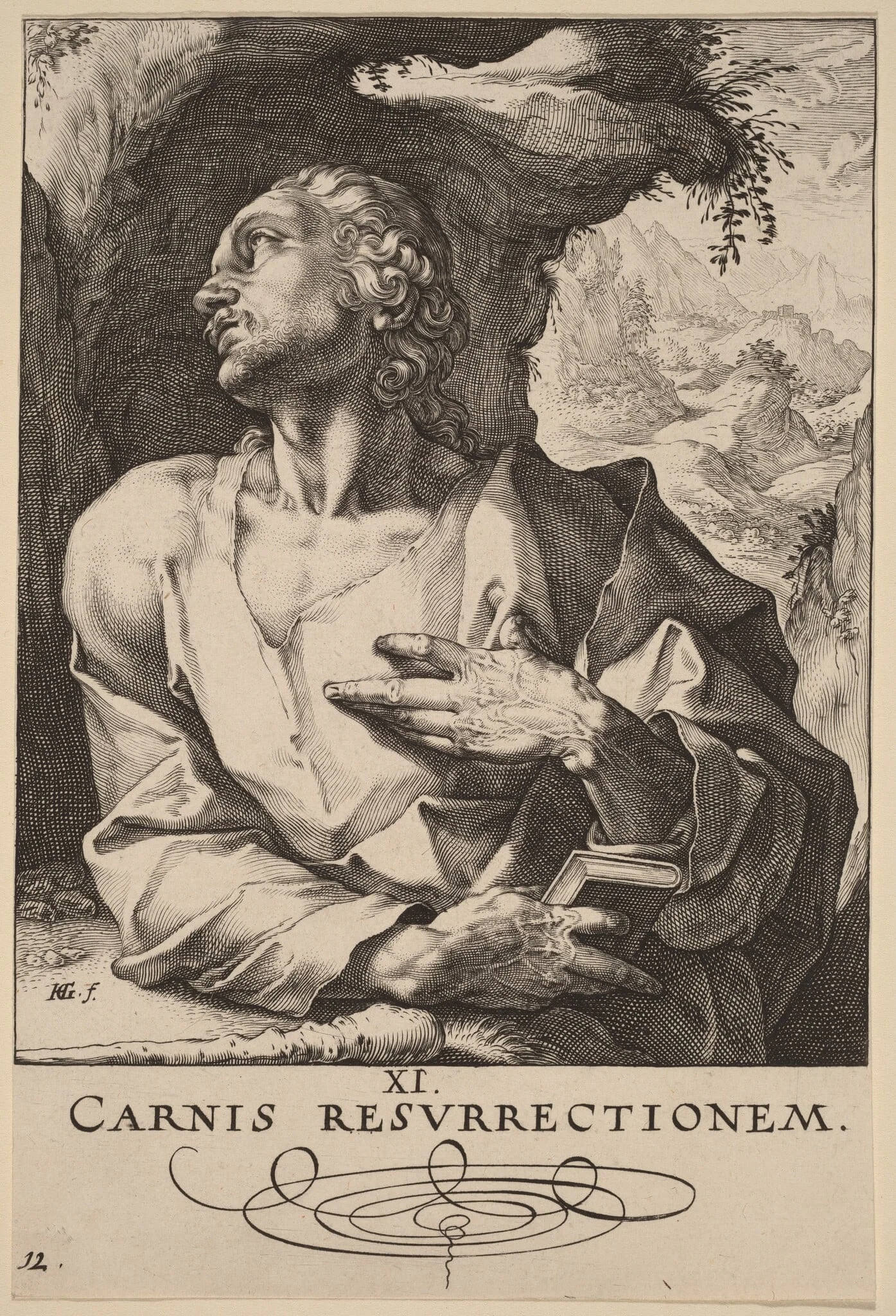 Saint Jude Thaddeus, by Hendrik Goltzius, ink, 1589