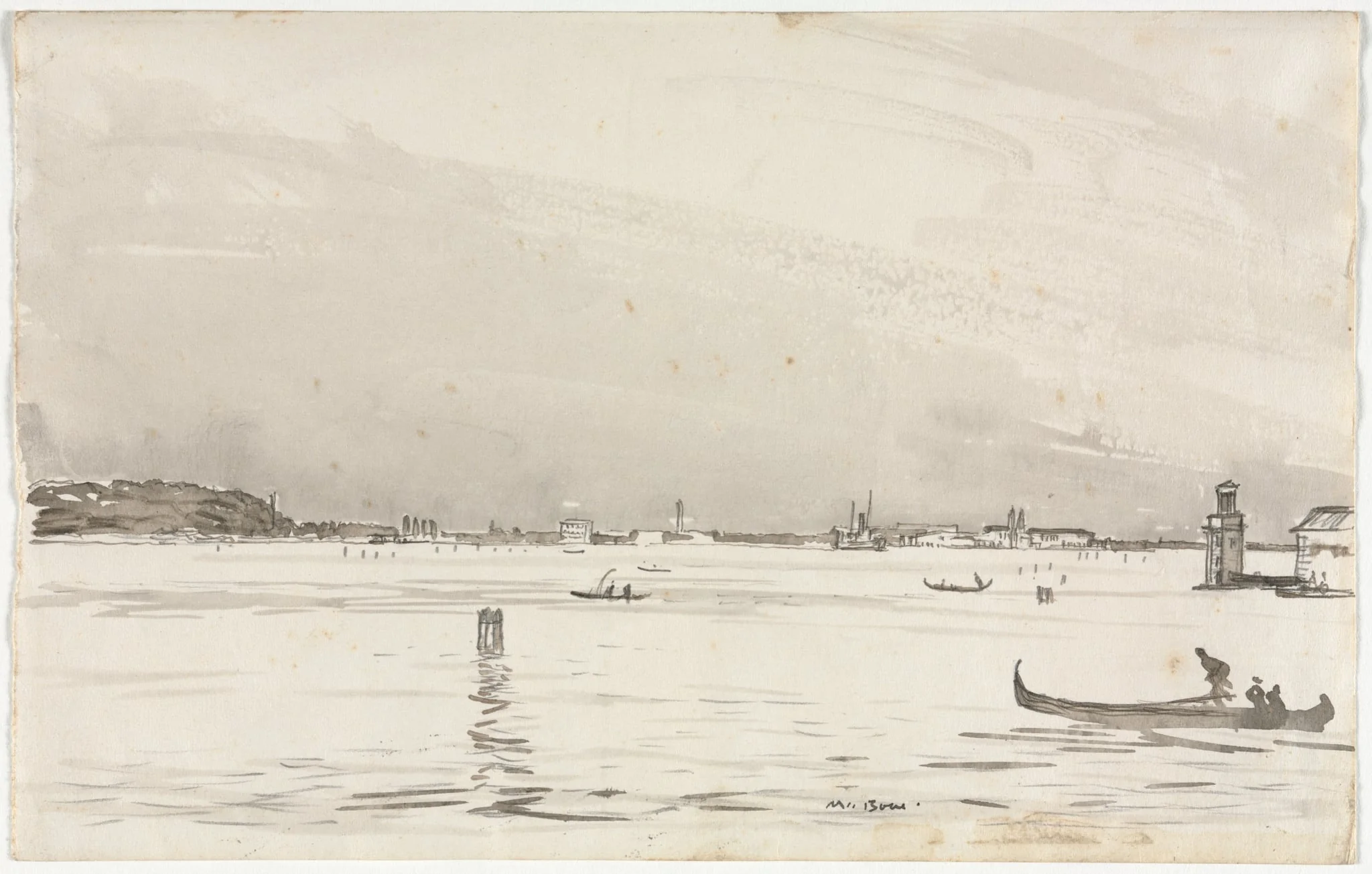 Lagoon, Venice, by Muirhead Bone, 1936