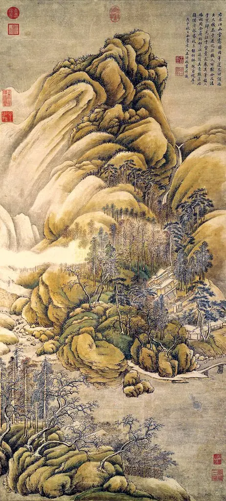In Imitation of Wang Wei's "Clearing After Snow Over Rivers and Mountains"