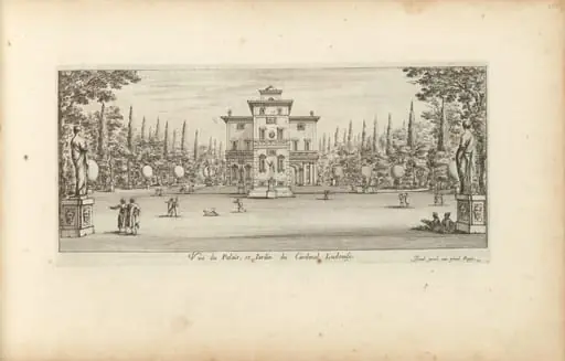 Vuë du Palais et Jardin du Cardinal Ludovise