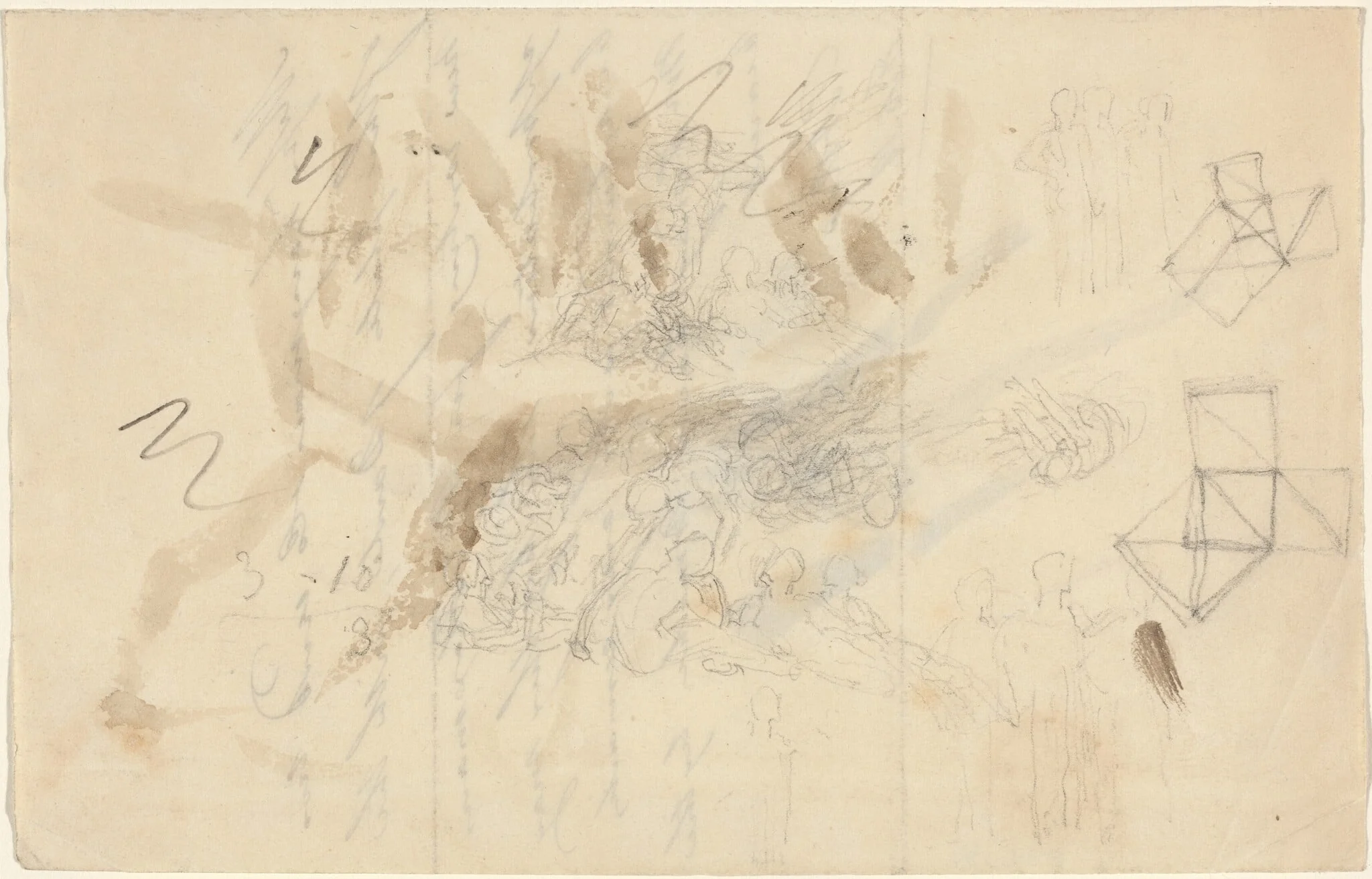 Angels Descending to the Daughters of Men, by John Flaxman, graphite, 1821