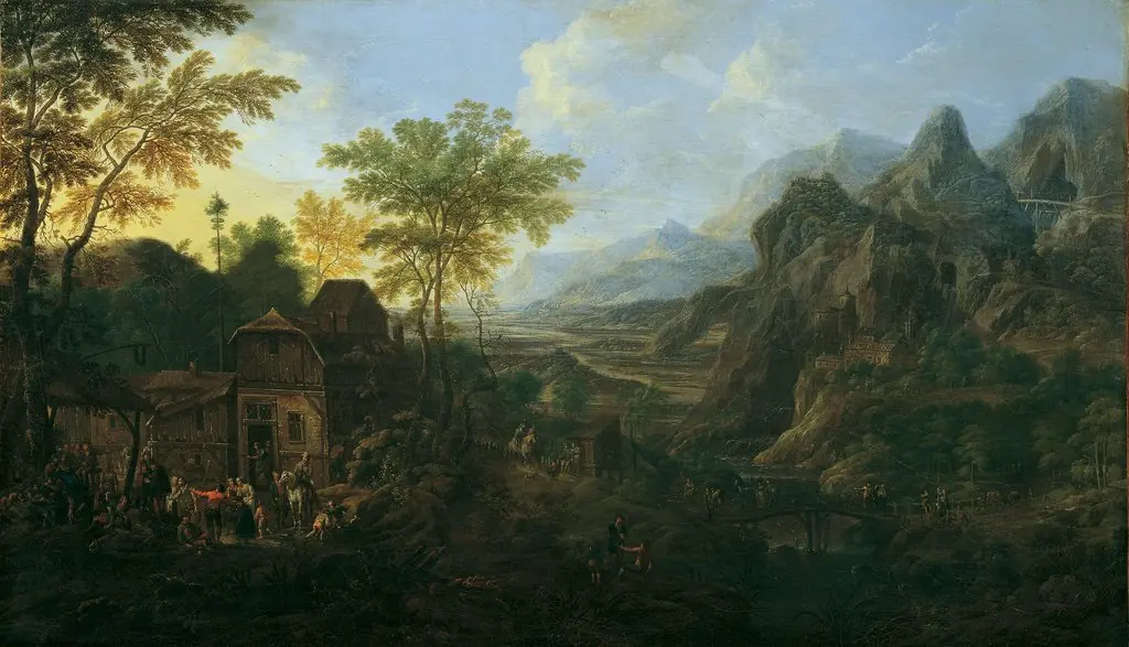 Ideal landscape with fair