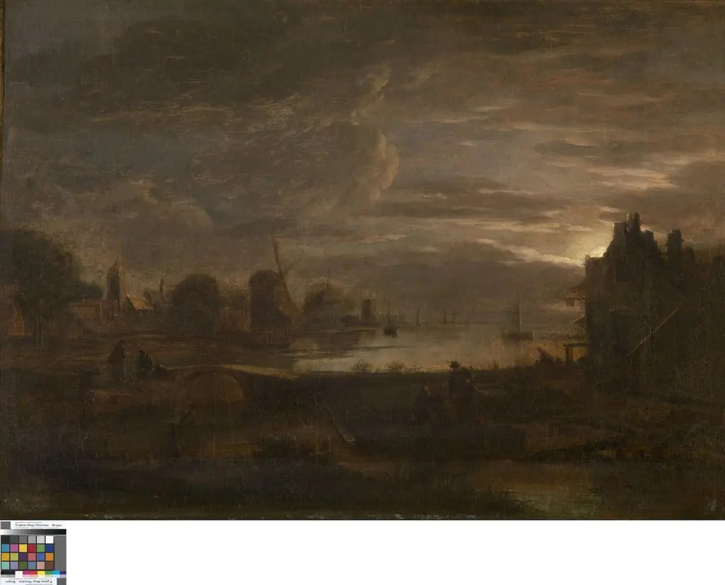 Landschap bij maneschijn