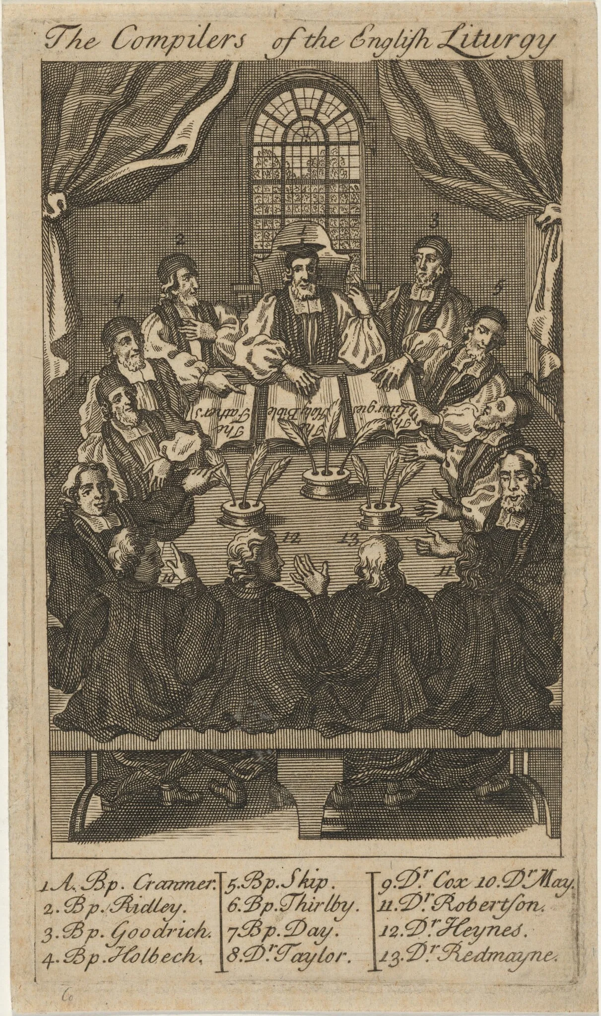 The Compilers of the English Liturgy, by Unknown 19th Century, ink, 1690