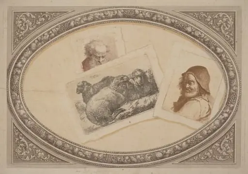 Trompe l'Oeil: Prints with Men and Sheep, Using Original Copperplates