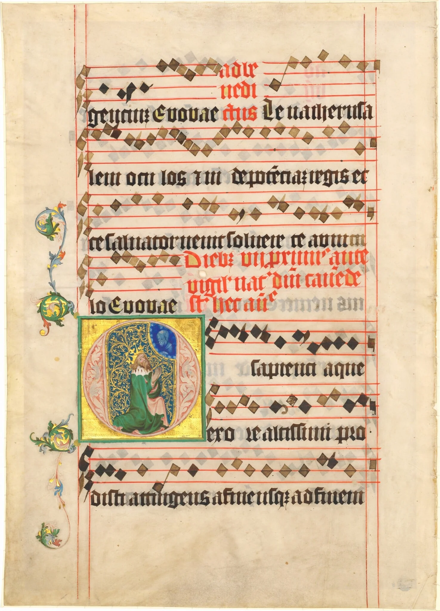 David in Prayer, by Unknown, 1402