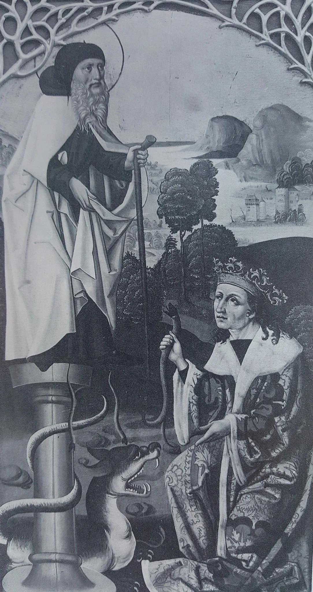 Miracle of Saint Simeon Stylites from the Polyptych of John the Merciful., by Jan Goraj, unspecified, 1504