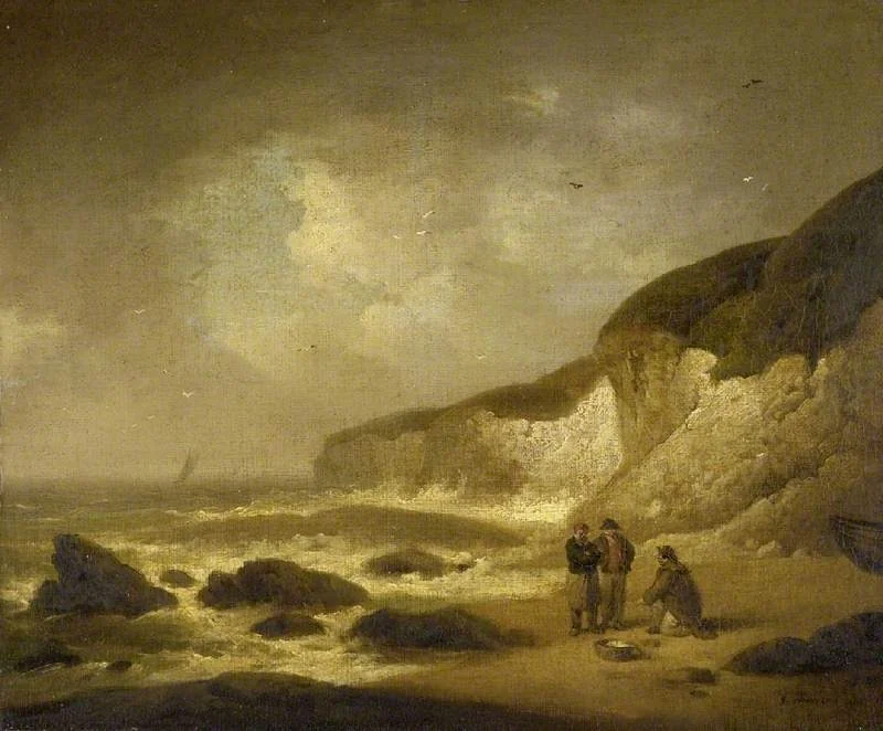 Coast scene, by George Morland, oil, 1793
