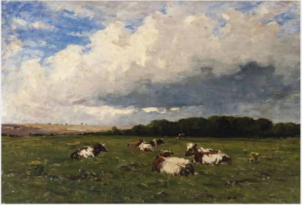 Pastures at Malahide, by Nathaniel Hone the Younger, oil, 1898