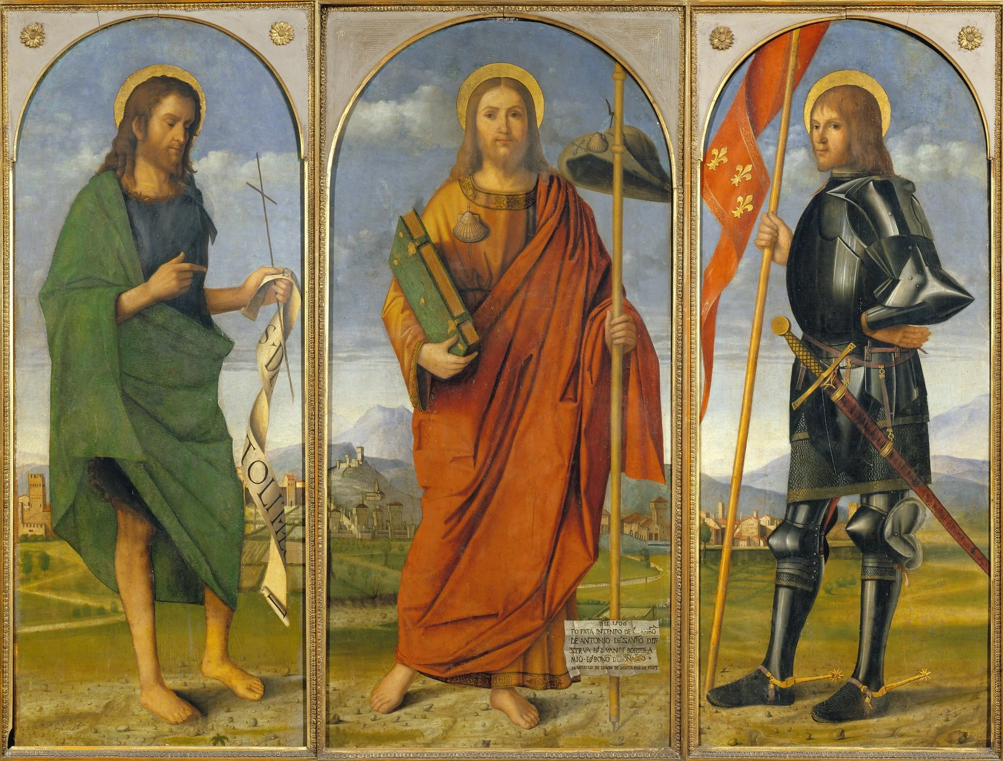 Trittico di Lepreno, by Francesco di Simone da Santacroce, tempera, 1484