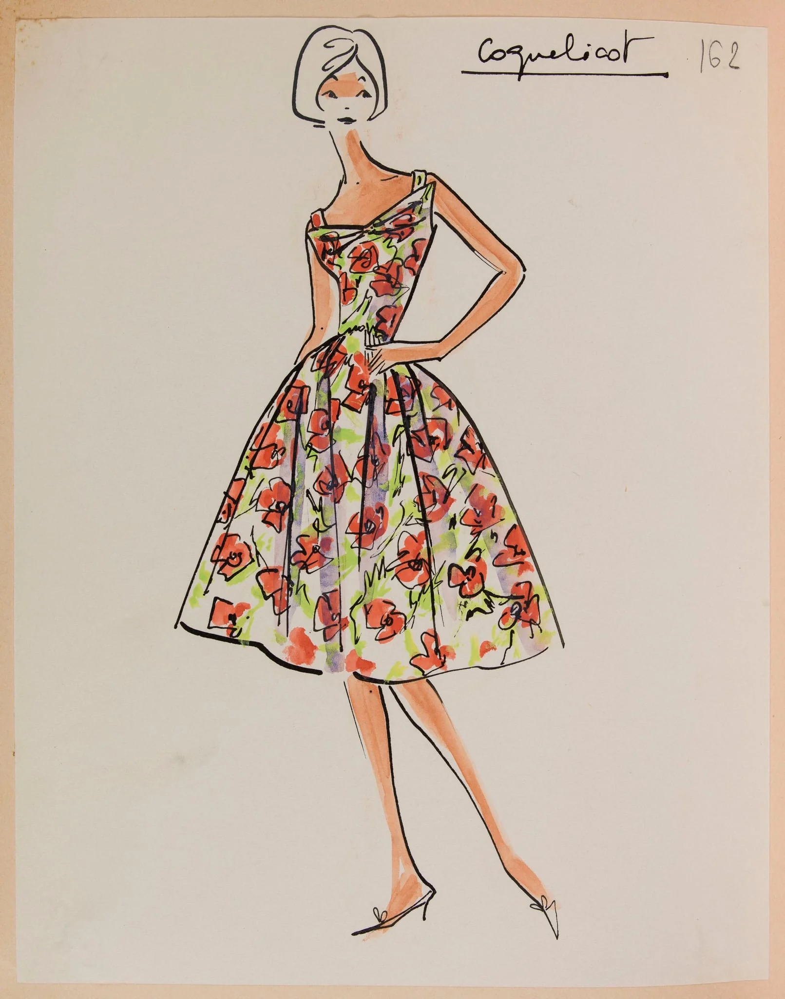 Coquelicot, by Carven, 1958