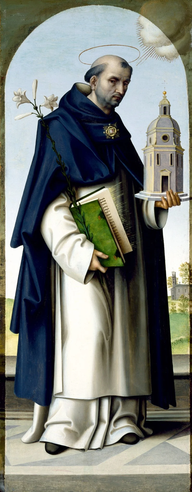 Saint Thomas Aquinas, by Giovanni Battista Bertucci, tempera, 1514