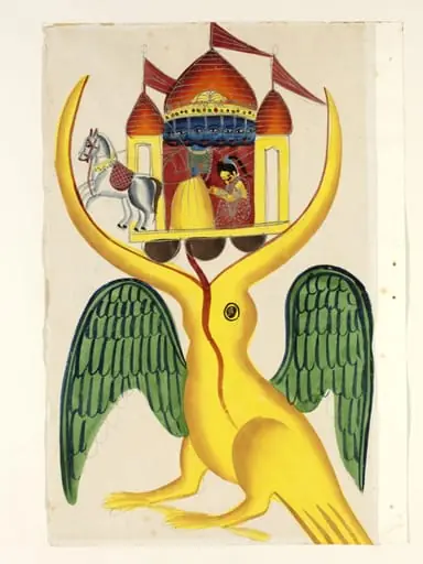 Jatayu, Sita and Ravana