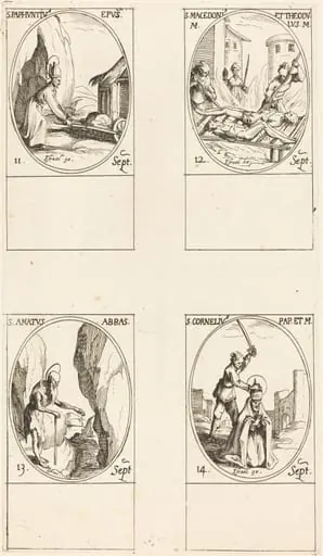 St. Paphnutius; Sts. Macedonius and Theodulus; St. Amatus; St. Cornelias