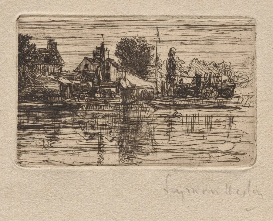 Thames Side, by Francis Seymour Haden, 1868
