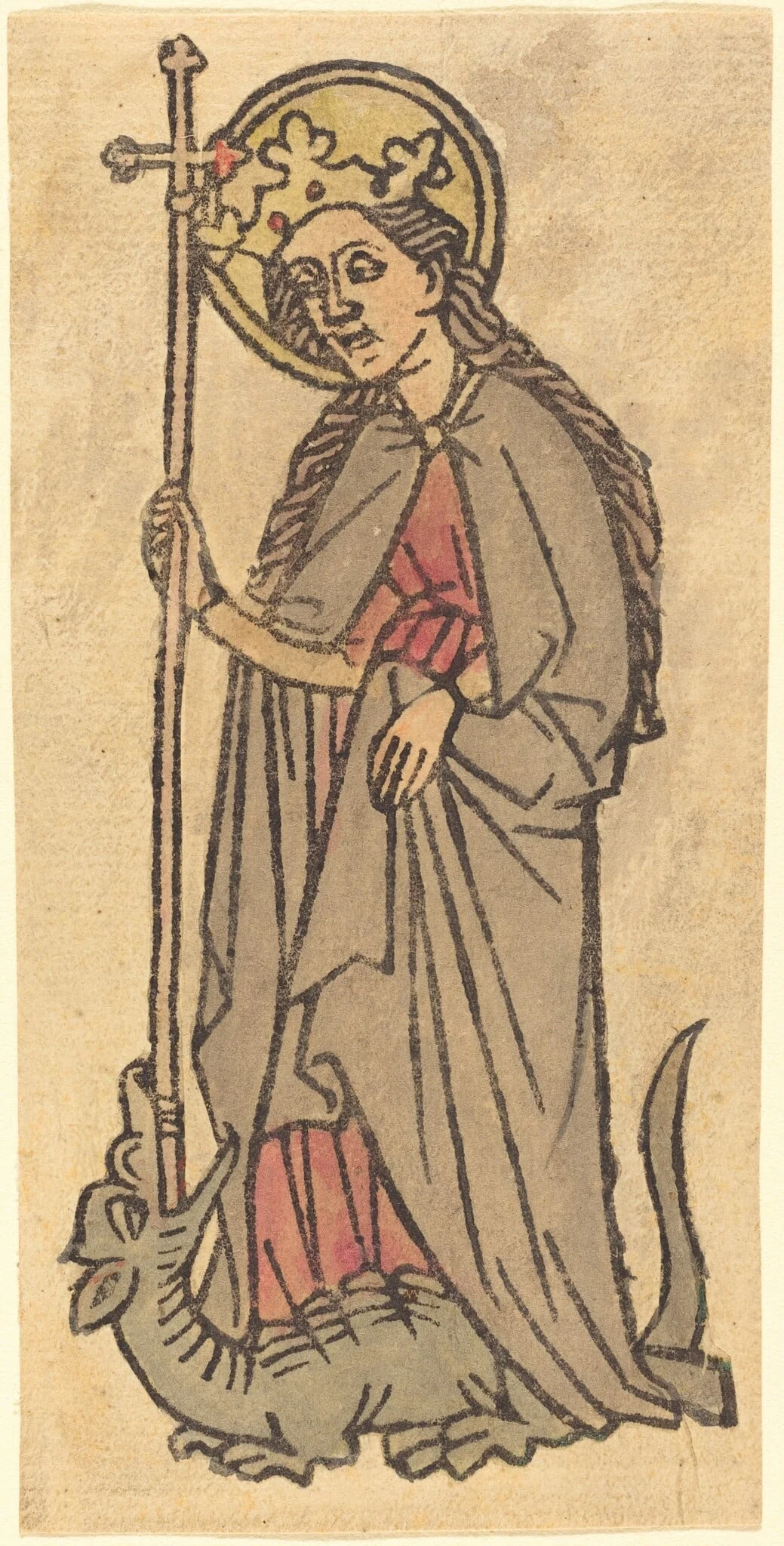 Saint Margaret, by German 15th Century, ink, 1460