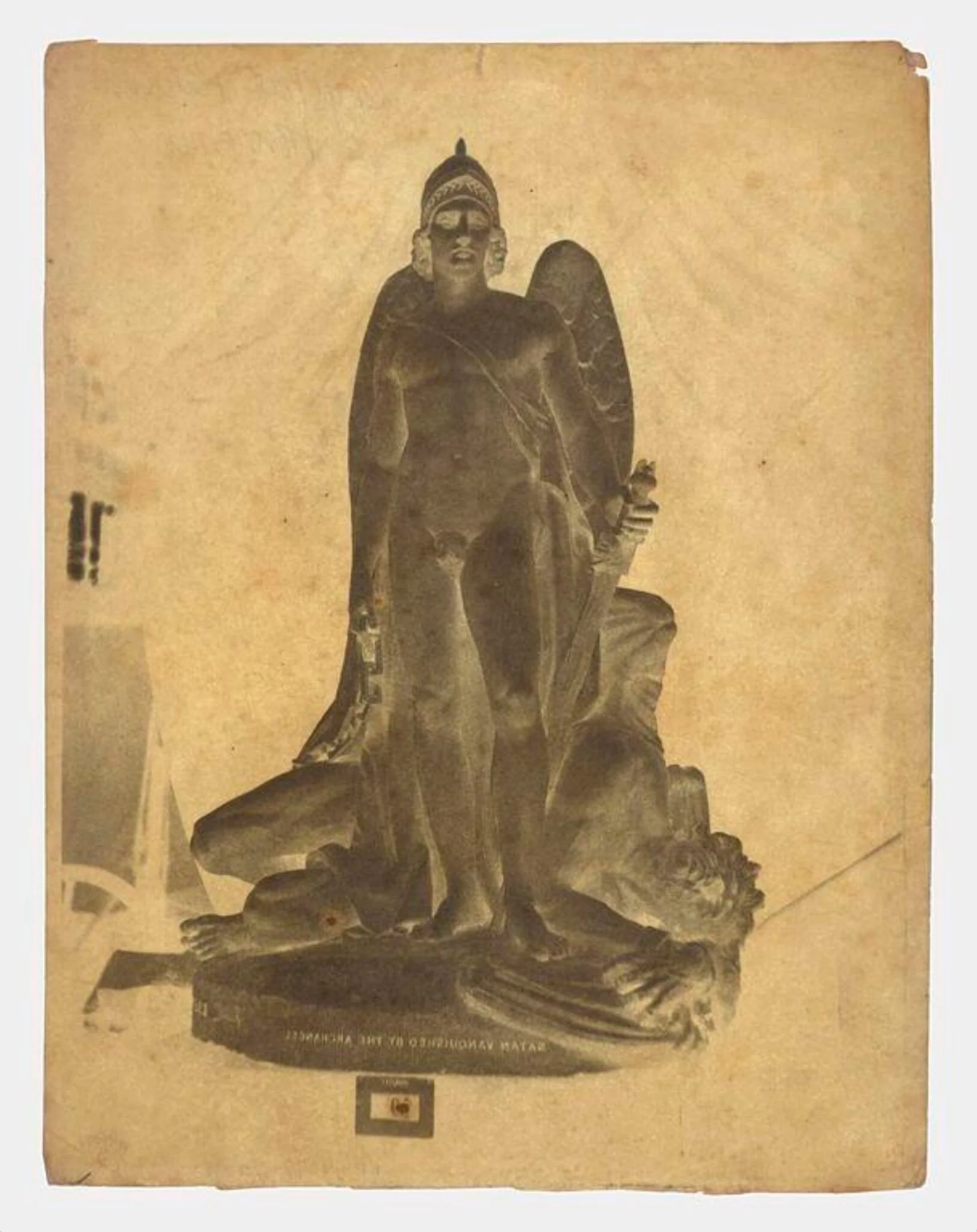 Satan Vanquished by the Archangel, Great Exhibition 1851, by Nicolaas Henneman, photographic, 1851