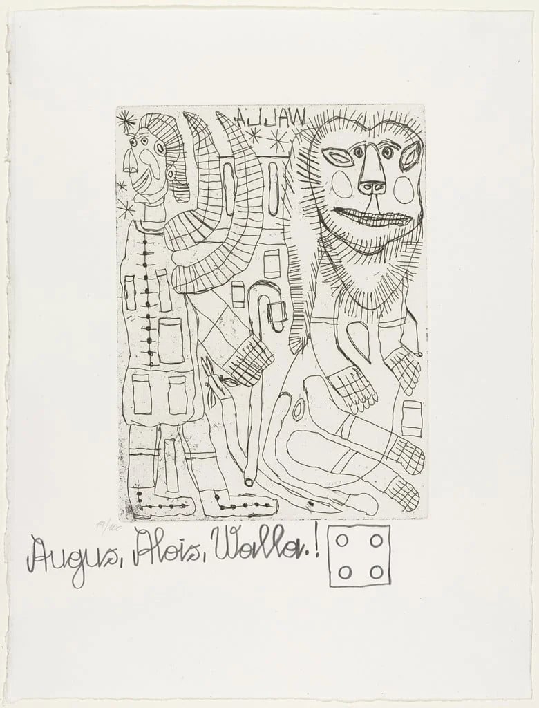 Untitled, by August Walla, ink, 1984