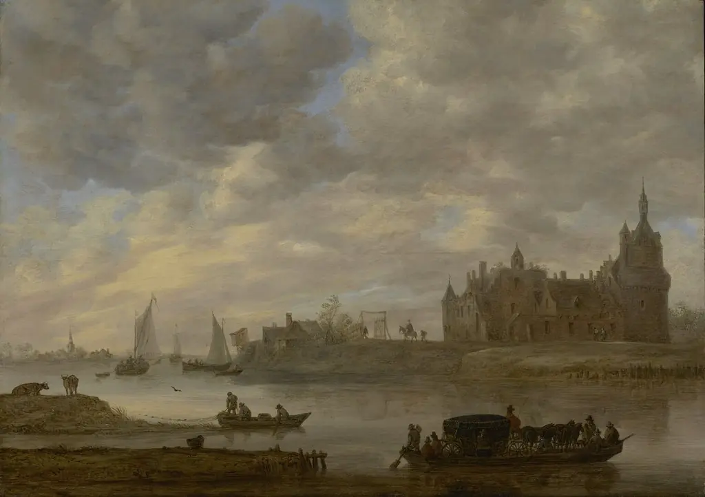 View of Duurstede Castle at Wijk bij Duurstede