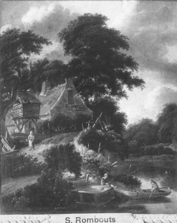 Bauernhof mit Taubenhaus, by Salomon Rombouts, unspecified, 1688