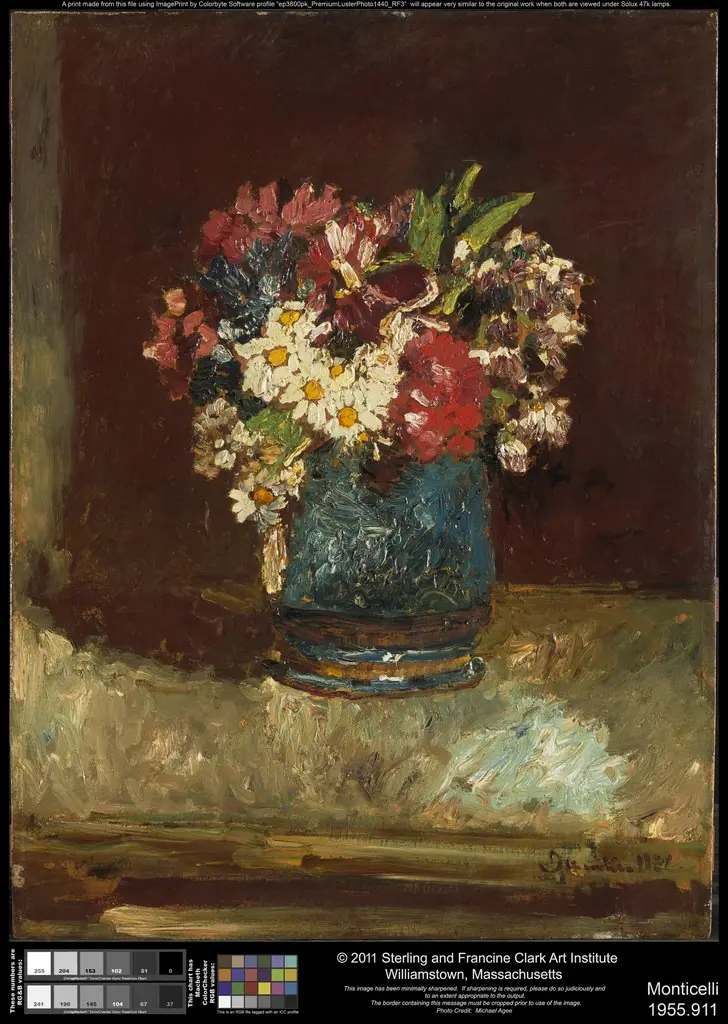 Flowers in a Blue Vase