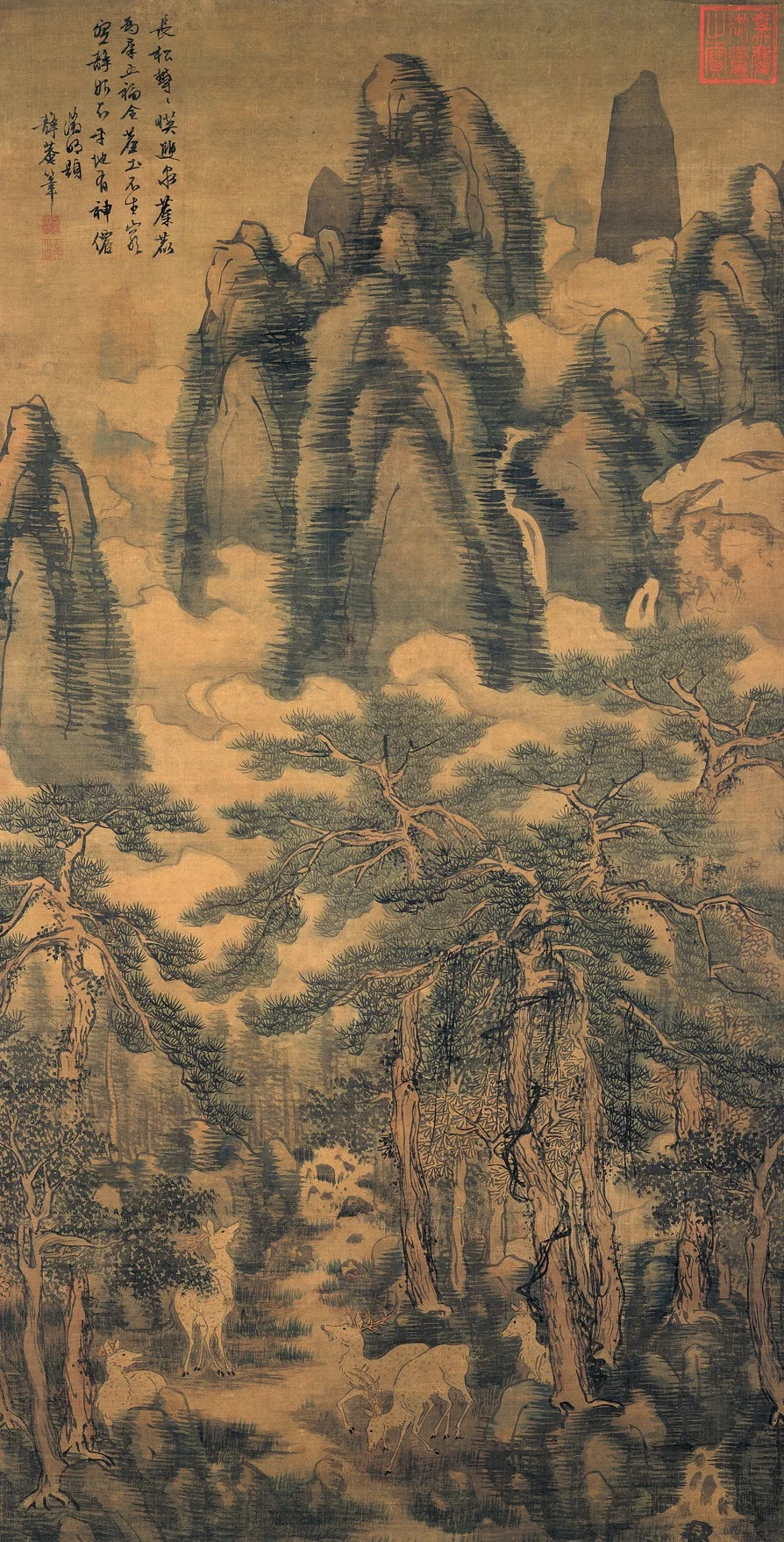 Pines and Deer