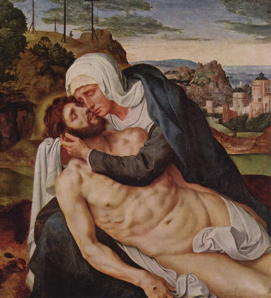 The lamentation over the dead Christ