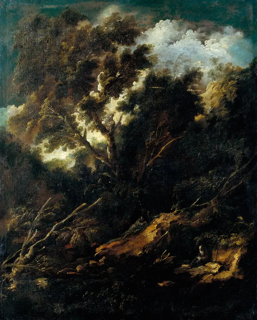 Landscape with a Reading and a Praying Franciscan