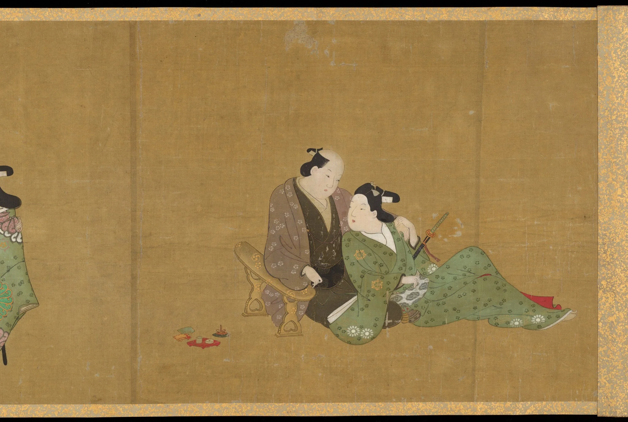 Handscroll of Ten Homoerotic (Nanshoku) Scenes, by Miyagawa Chōshun, unspecified, 1716
